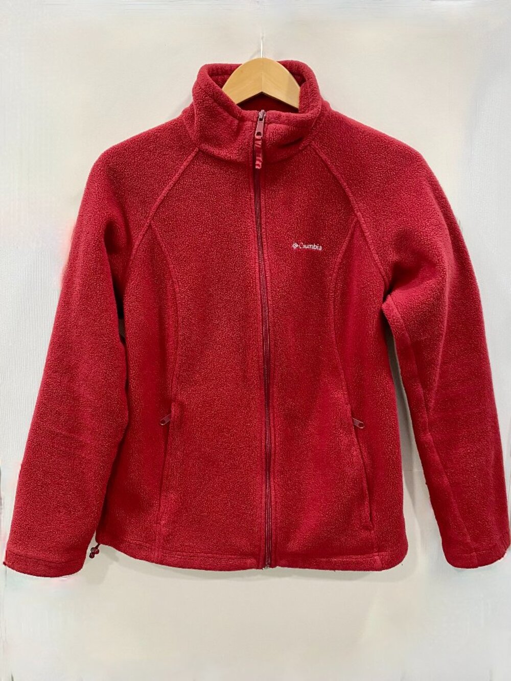 Columbia Benton Springs Full Zip Fleece Jacket Red Women's Size Large L